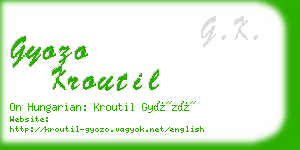 gyozo kroutil business card